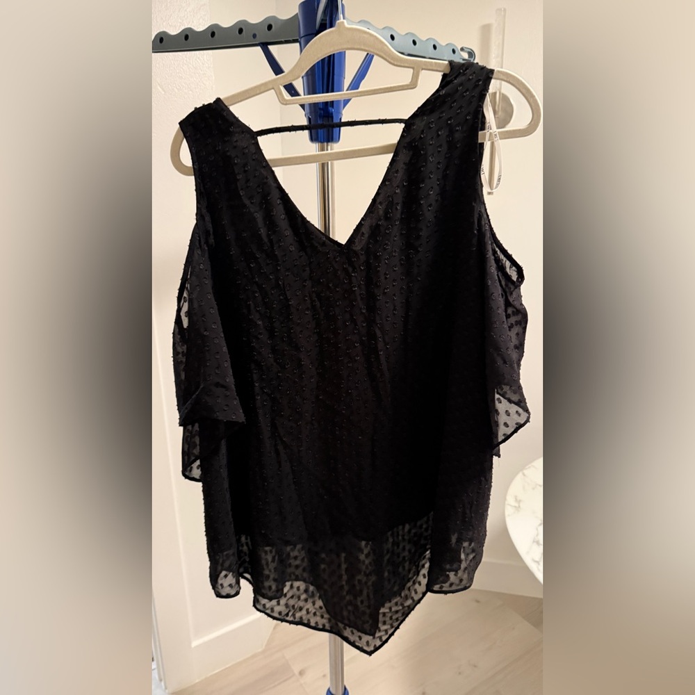 Black Textured Women's Top